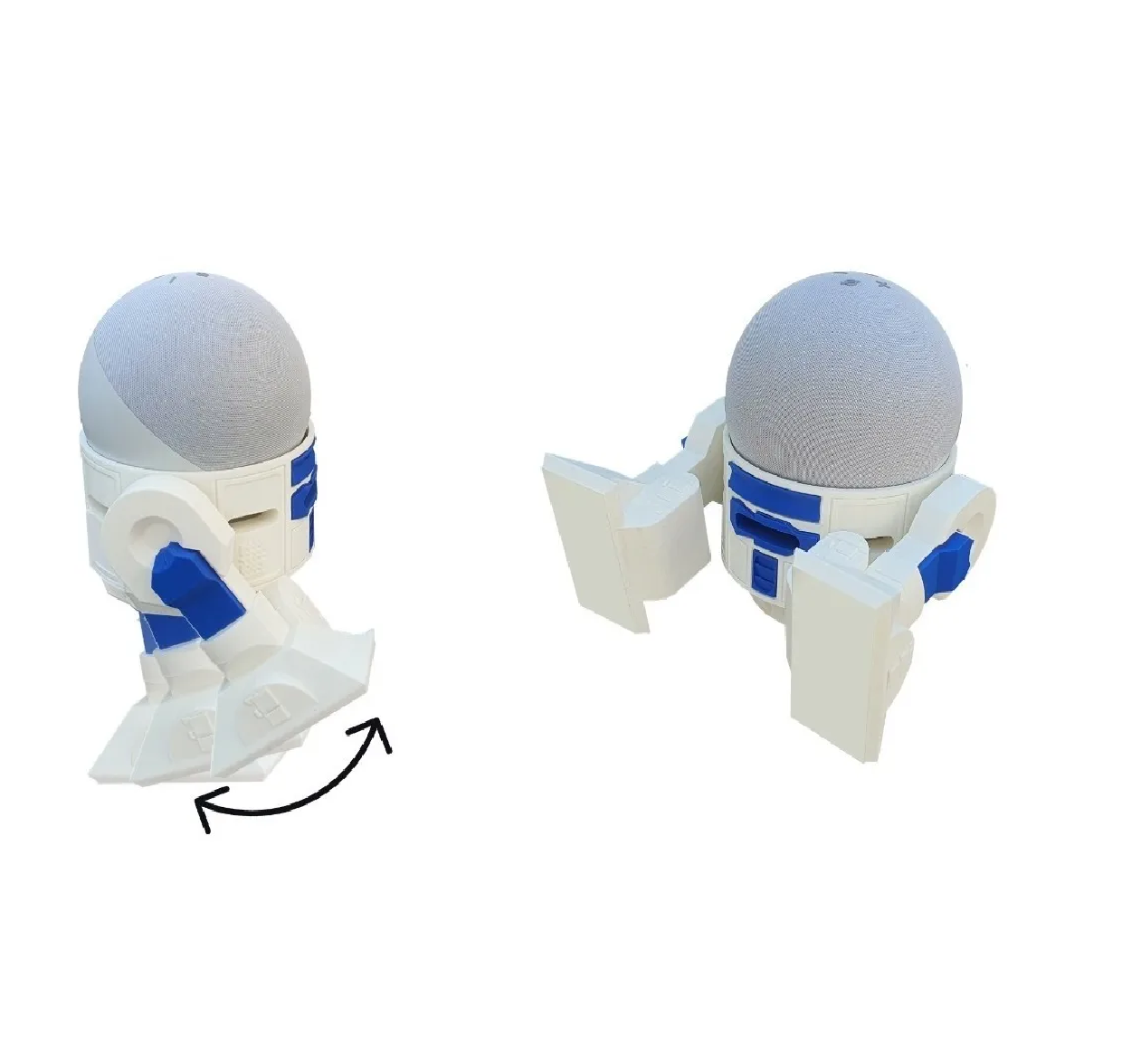 Soporte Alexa Echo Dot 4 Ta Gen Tipo R2d2 Star Wars Blanco