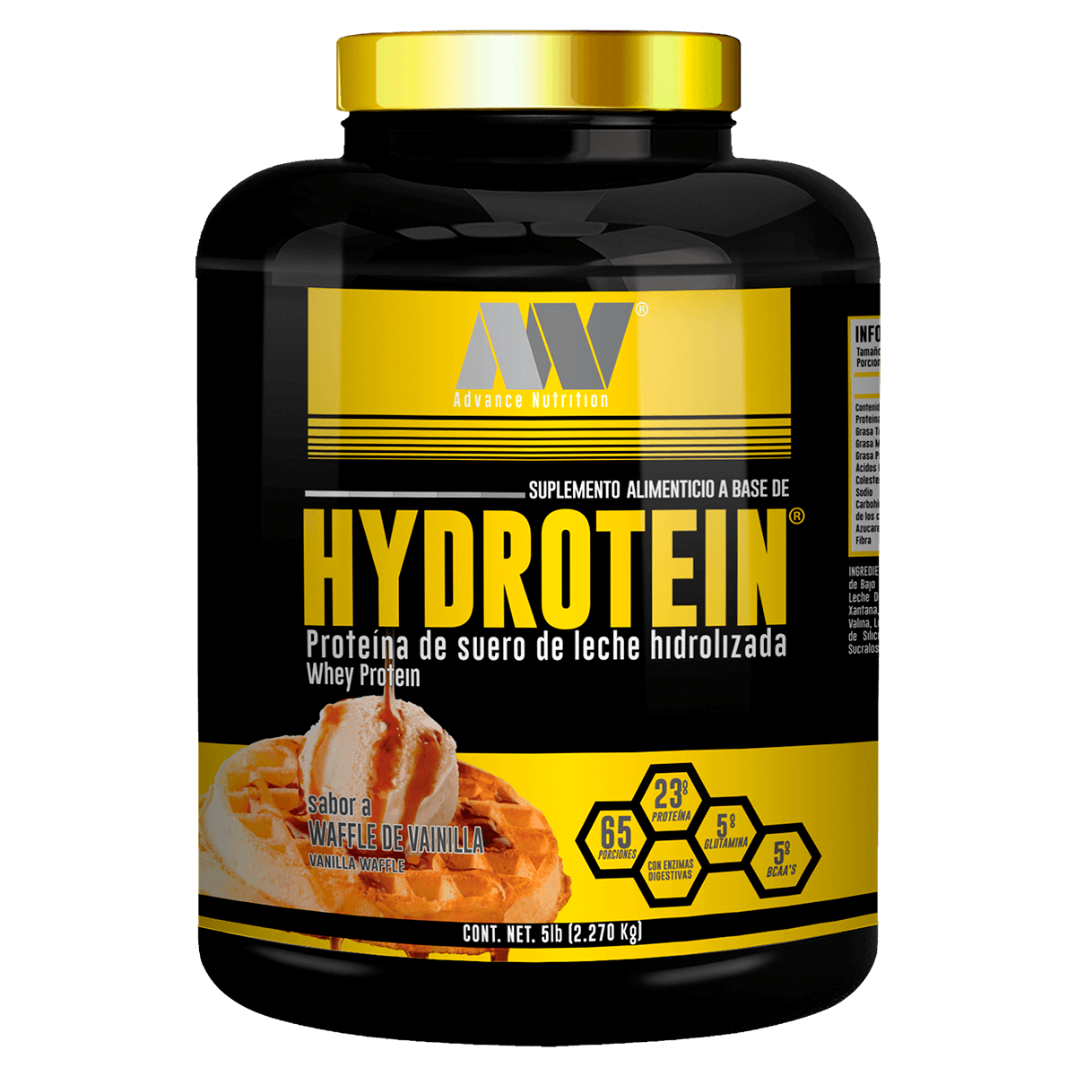 Hydrotein 5lbs (65 Serv) Sabor fresa con crema