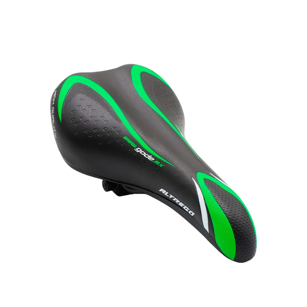 Asiento Bicicleta Sport Ligero Y Cómodo Incluye Broche Verde