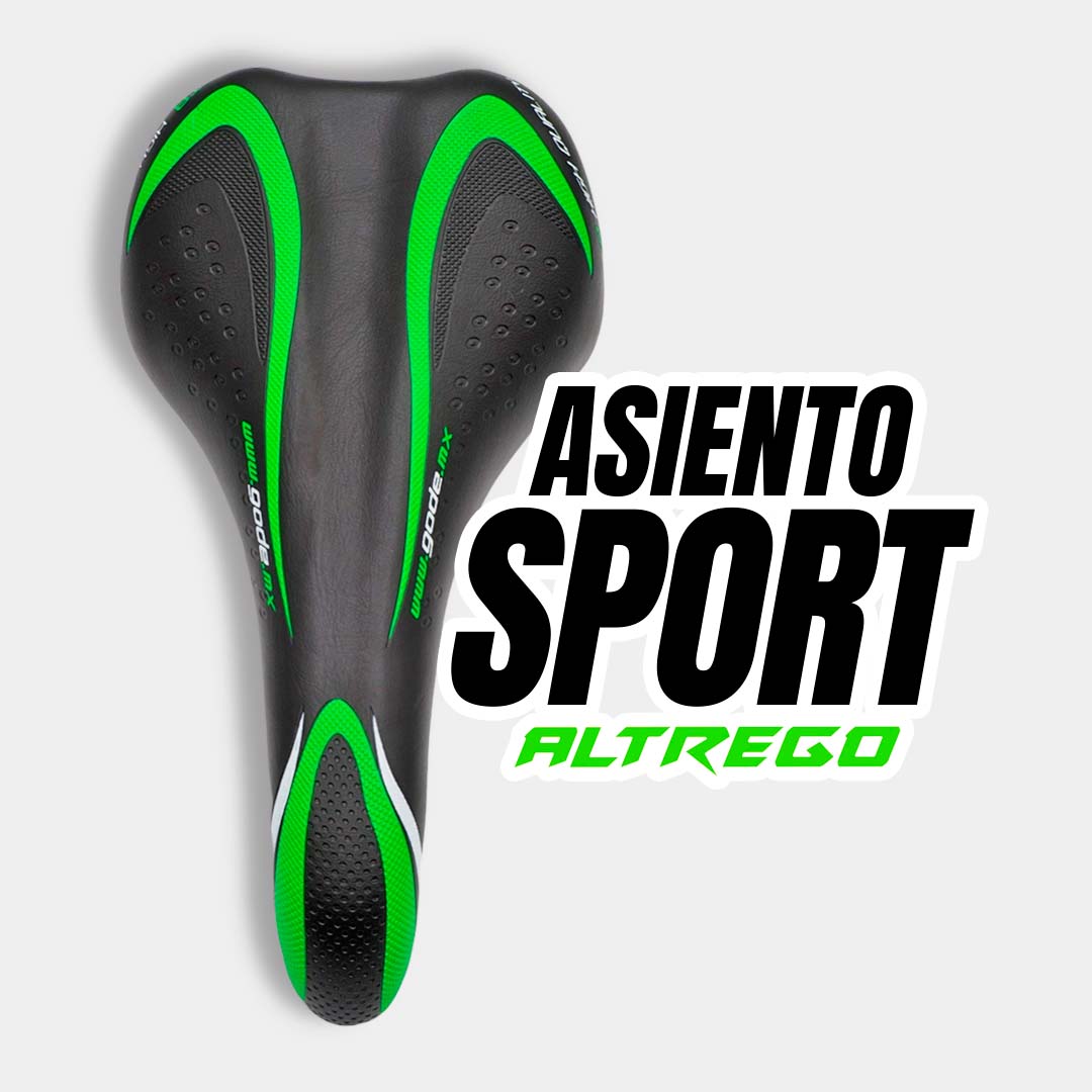 Asiento Bicicleta Sport Ligero Y Cómodo Incluye Broche Verde