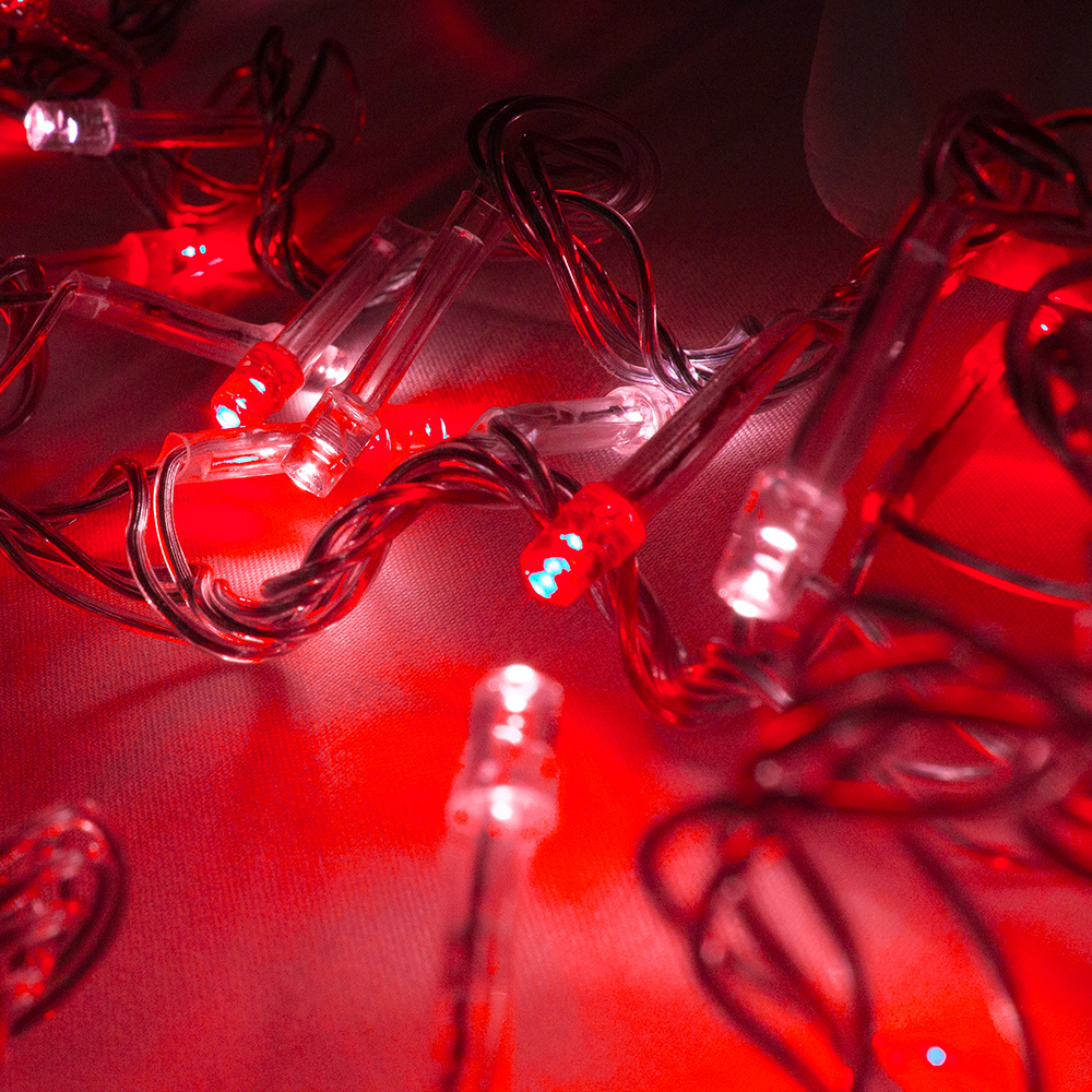 Serie Navideña 300 Led Luz Roja/blanca 15 Mts 8 Funciones