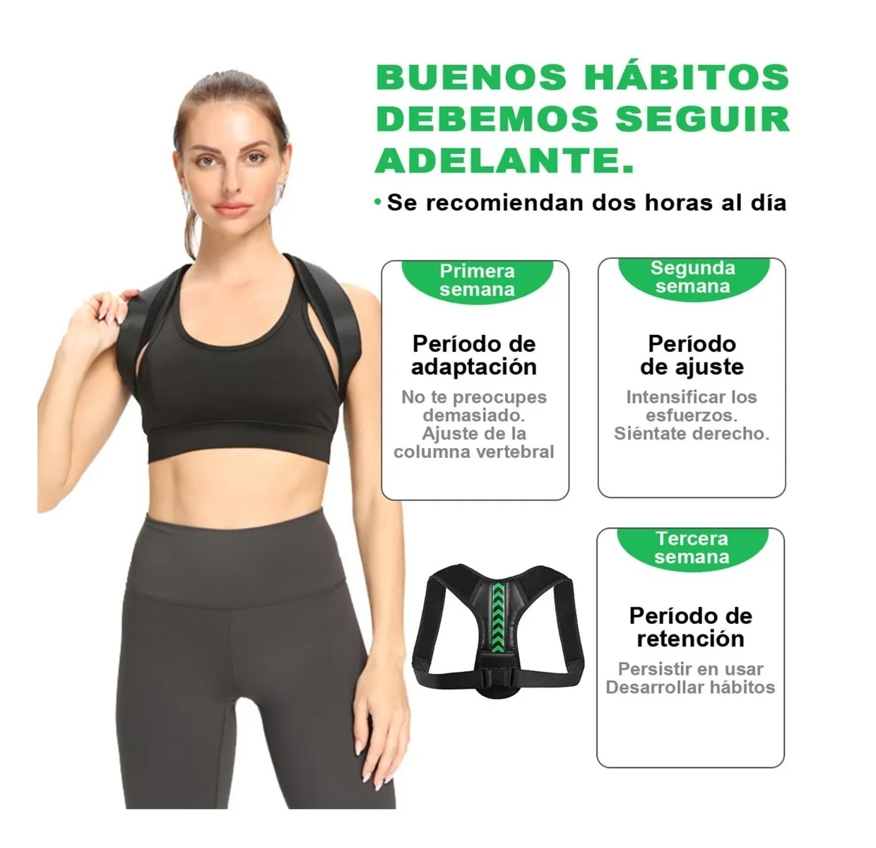 Corrector Postura Espalda Para Hombre Y Mujer Ajustable Faja S