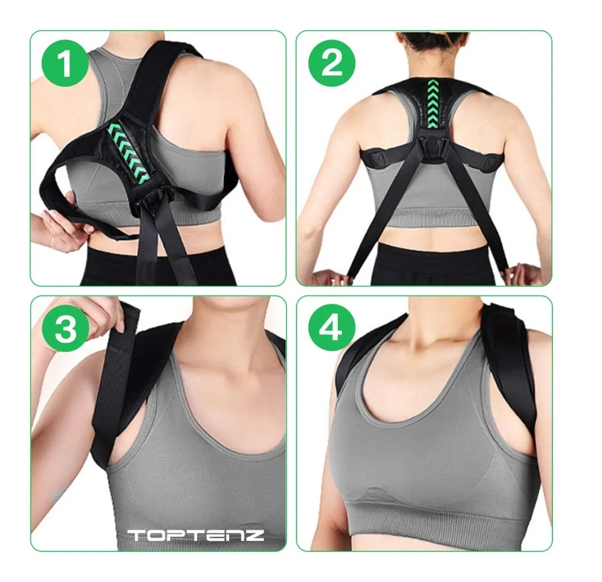 Corrector Postura Espalda Para Hombre Y Mujer Ajustable Faja S