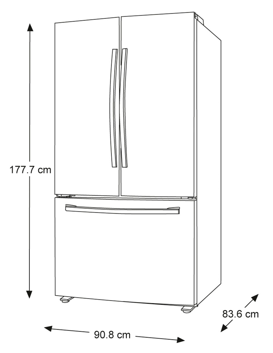 Refrigerador 27 pies french door c/dispensador color negro marca samsung