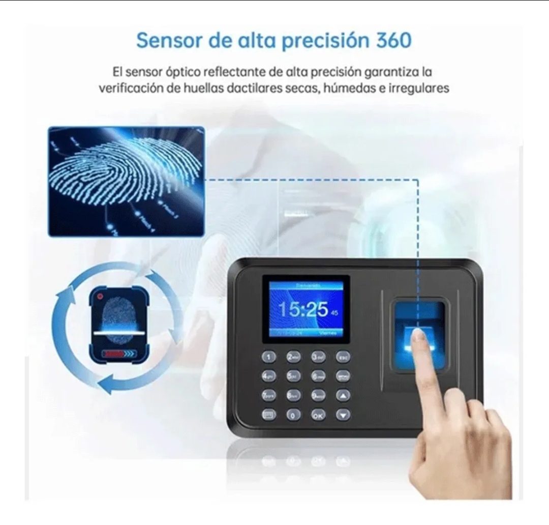 Reloj Checador Digital Biometrico Huella Software Incluido