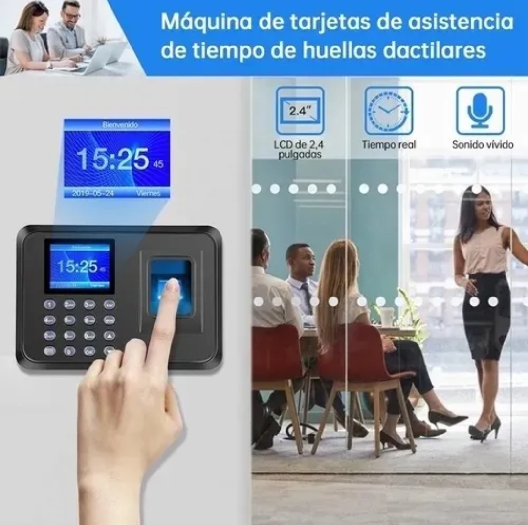 Reloj Checador Digital Biometrico Huella Software Incluido