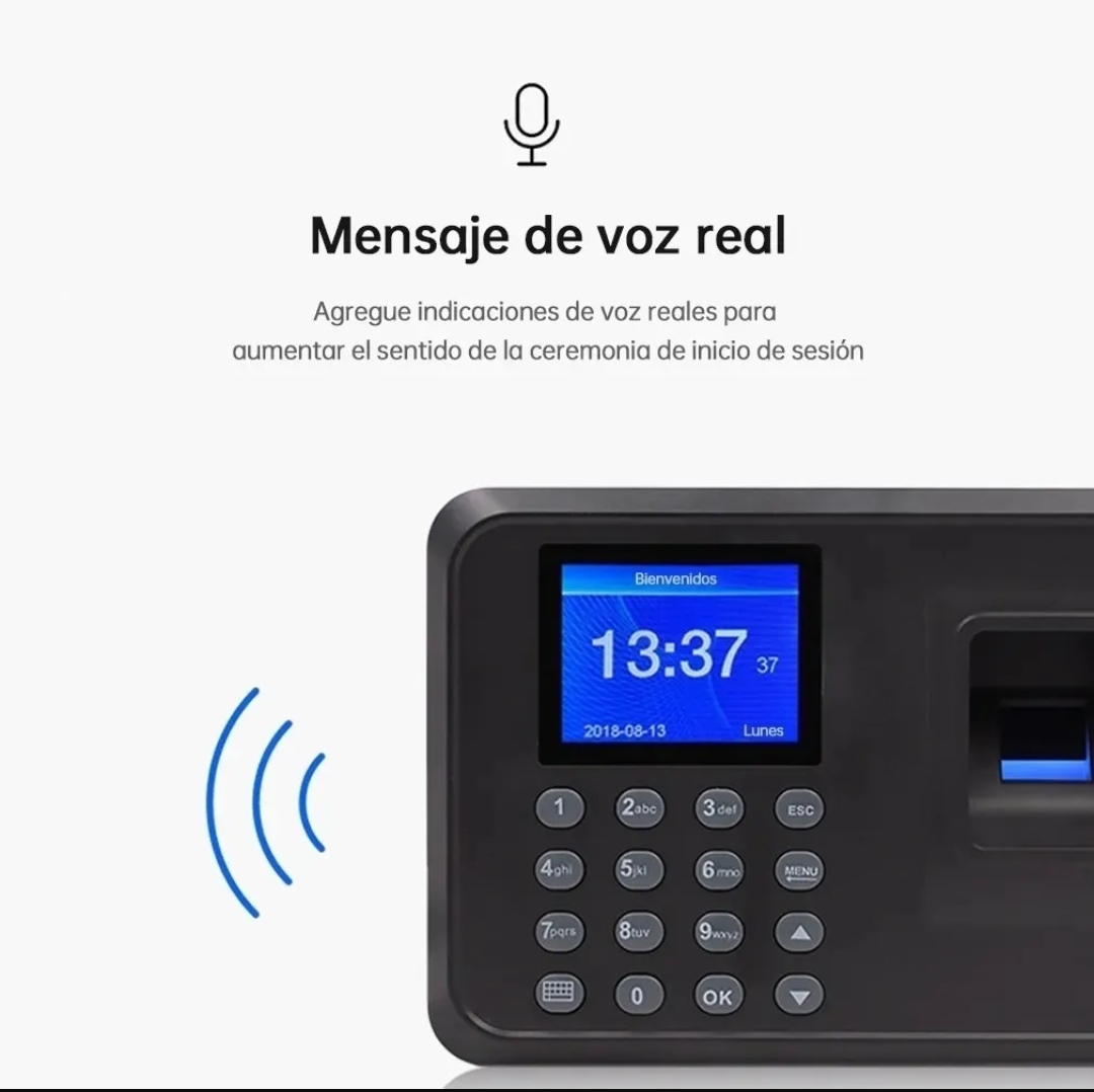 Reloj Checador Digital Biometrico Huella Software Incluido