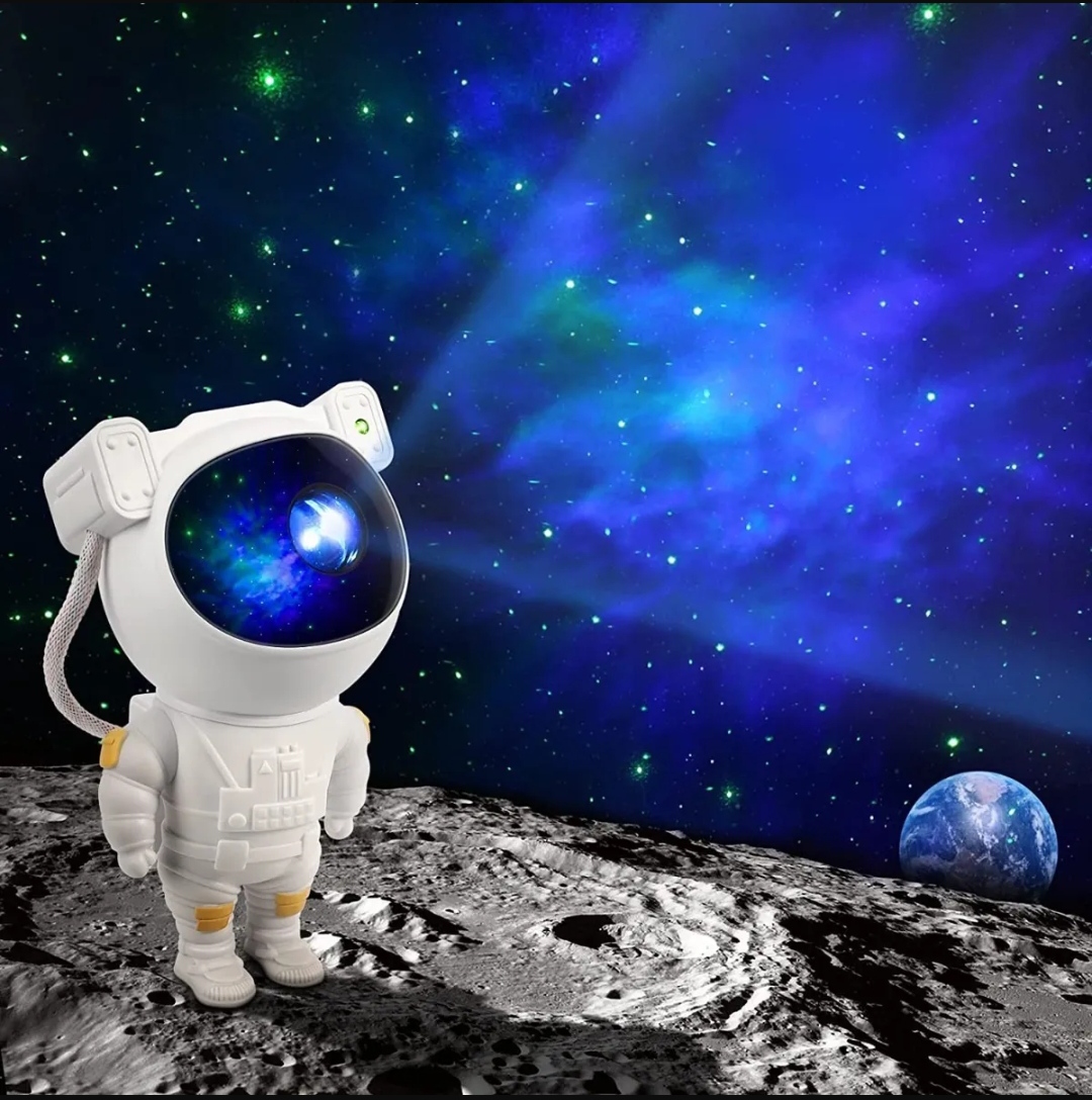 Lampara Astronauta Led Proyector Estrellas Galaxia - Opaa!