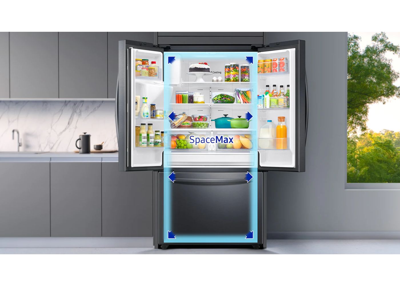 Refrigerador 27 pies french door c/dispensador color negro marca samsung