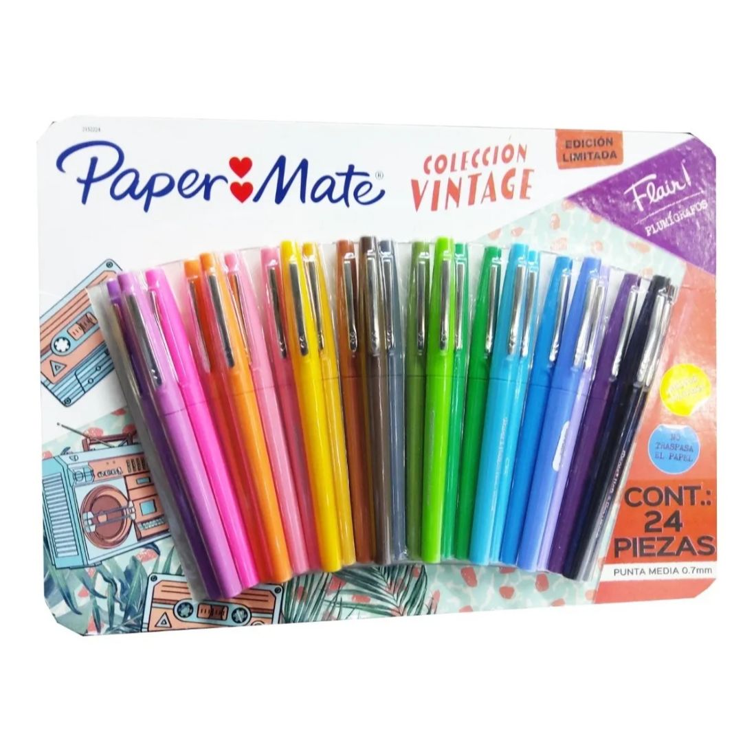 Boligrafo paper mate flair tropical bolsa 24 colores surt