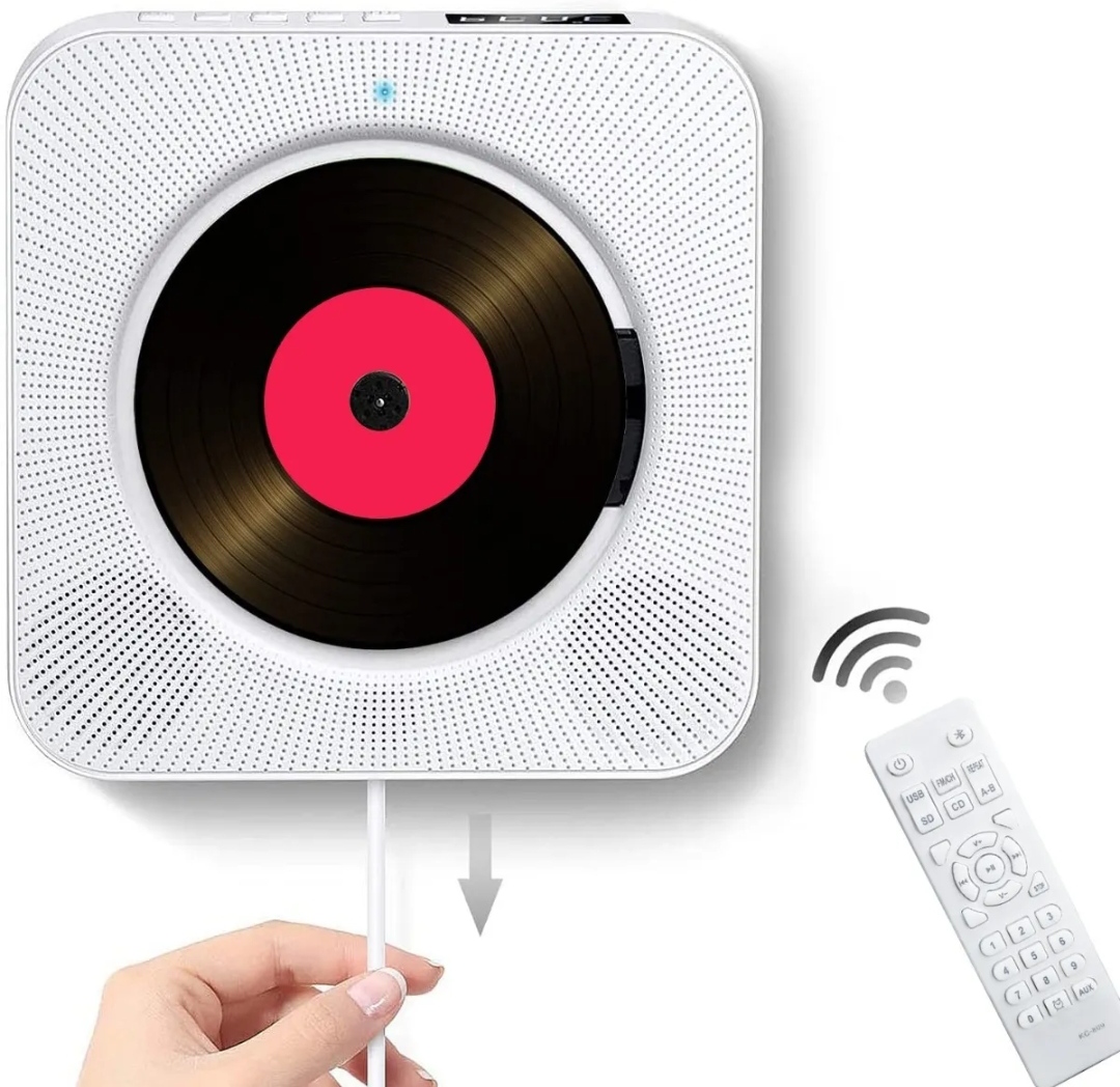 Reproductor De Cd De Música Portátil De Pared.