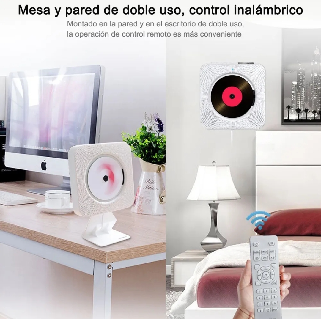 Reproductor De Cd De Música Portátil De Pared.