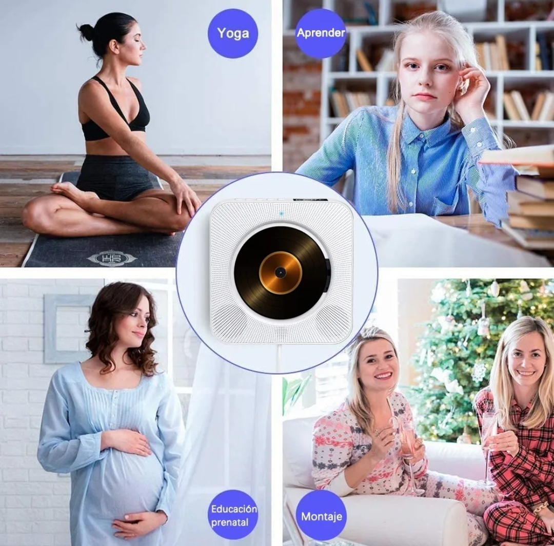 Reproductor De Cd De Música Portátil De Pared.