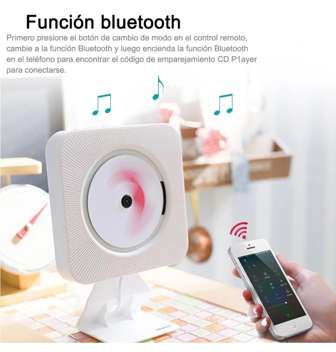 Reproductor De Cd De Música Portátil De Pared.