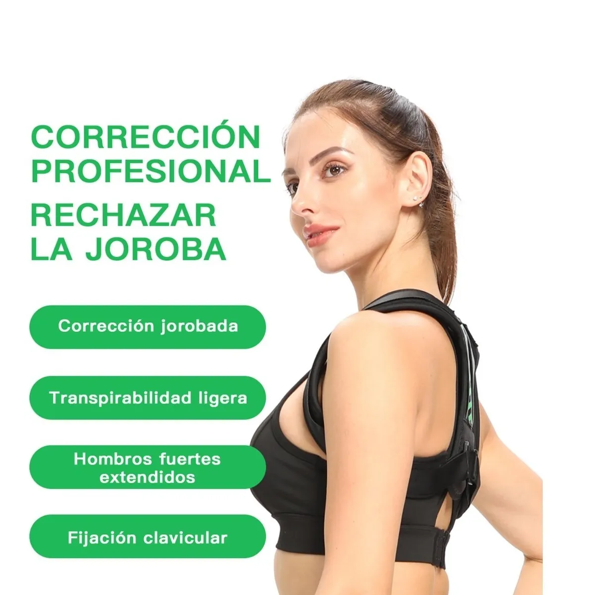 Corrector Postura Espalda Para Hombre Y Mujer Ajustable Faja L