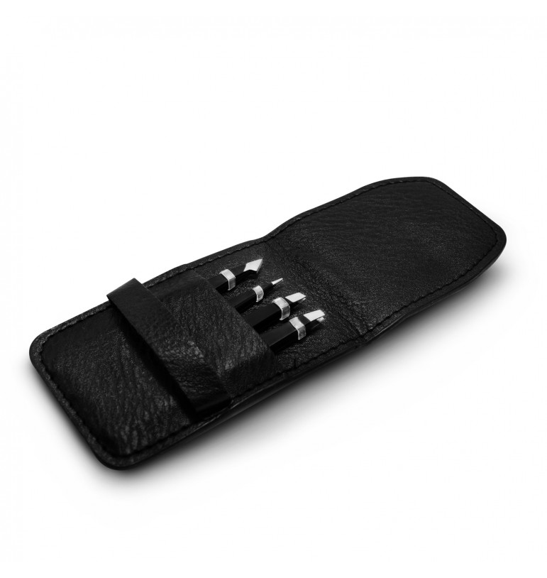 Juego de 4 pinzas profesionales para depilar con estuche