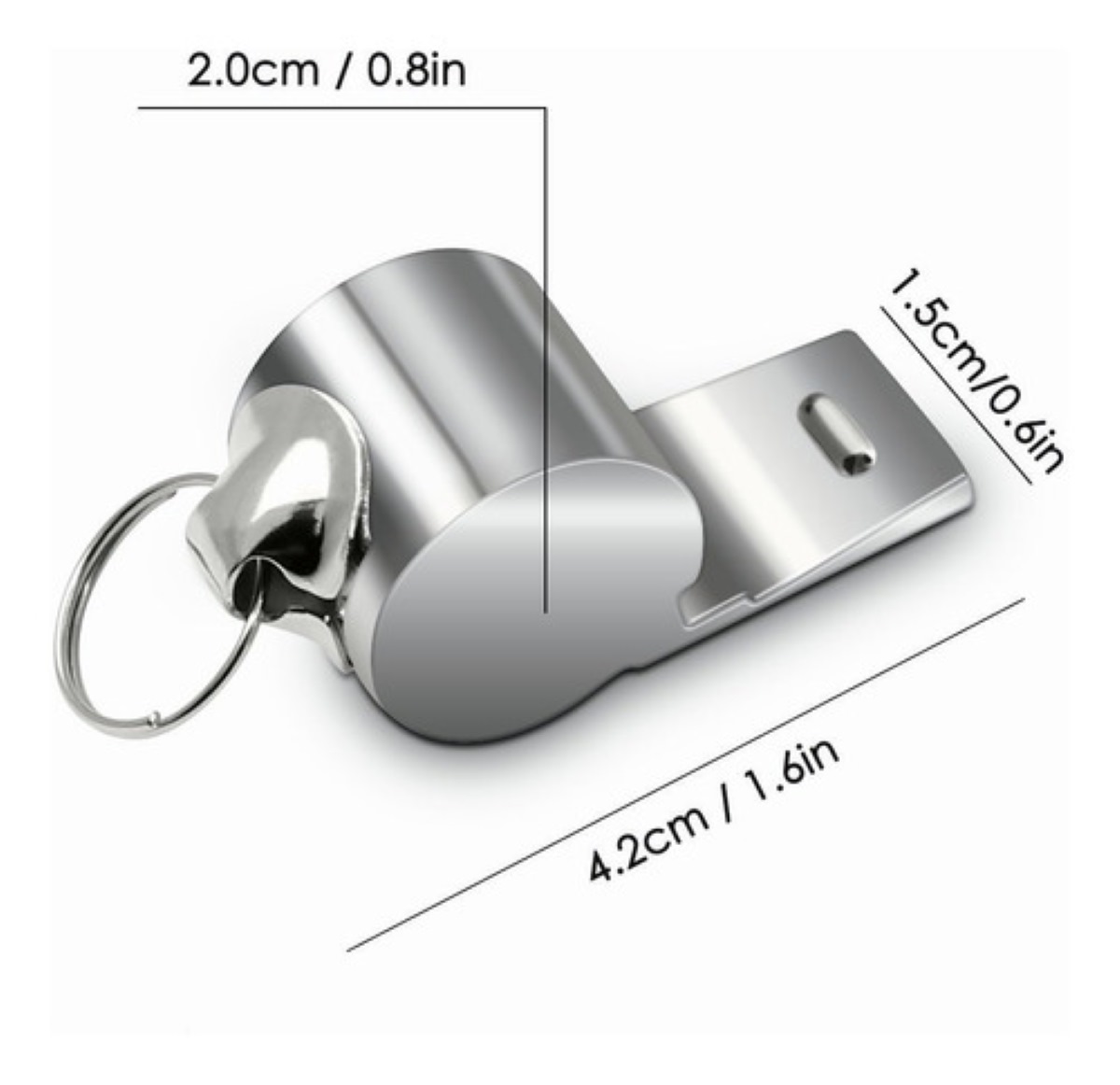 5 Silbatos De Acero Inoxidable Con Cordón