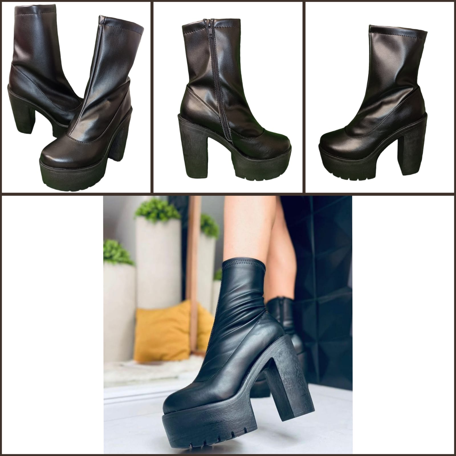 Botas botin para dama moda invierno mod New York Leya