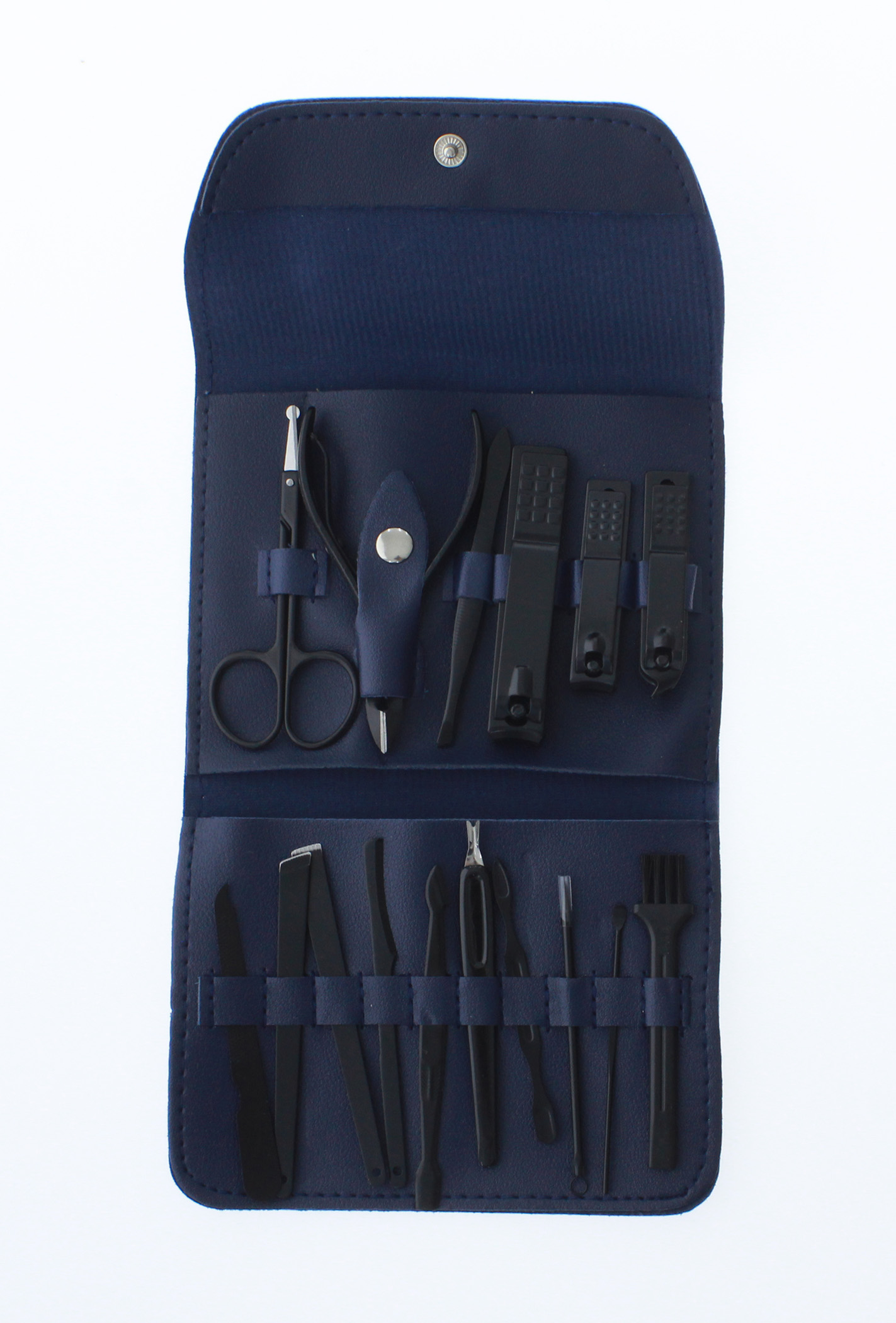 Kit Manicura Pedicura 16 En 1 Set Acero Inoxidable Viaje Color Azul