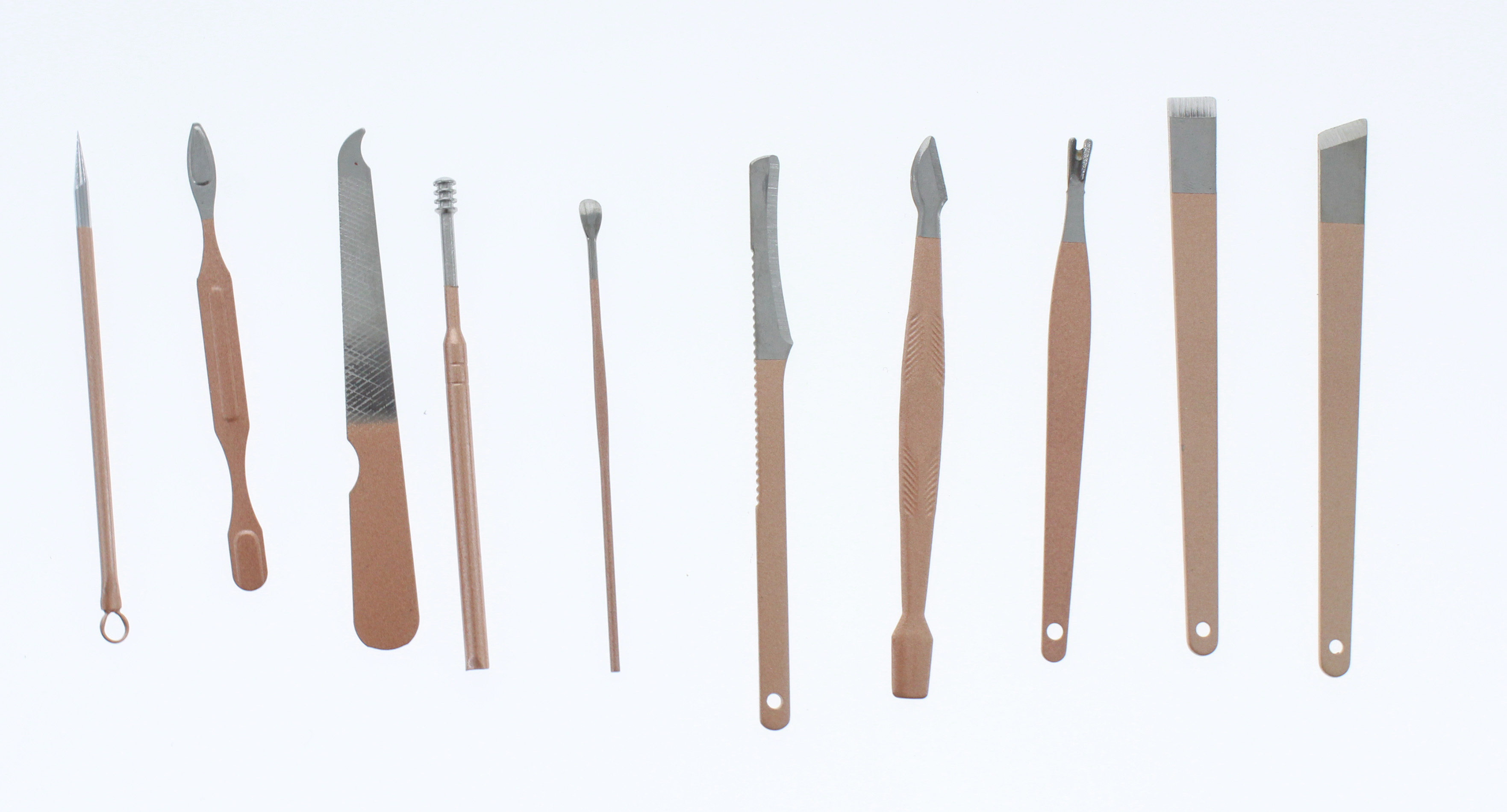 Kit Manicura Pedicura 16 En 1 Set Acero Inoxidable Viaje Color Rosa