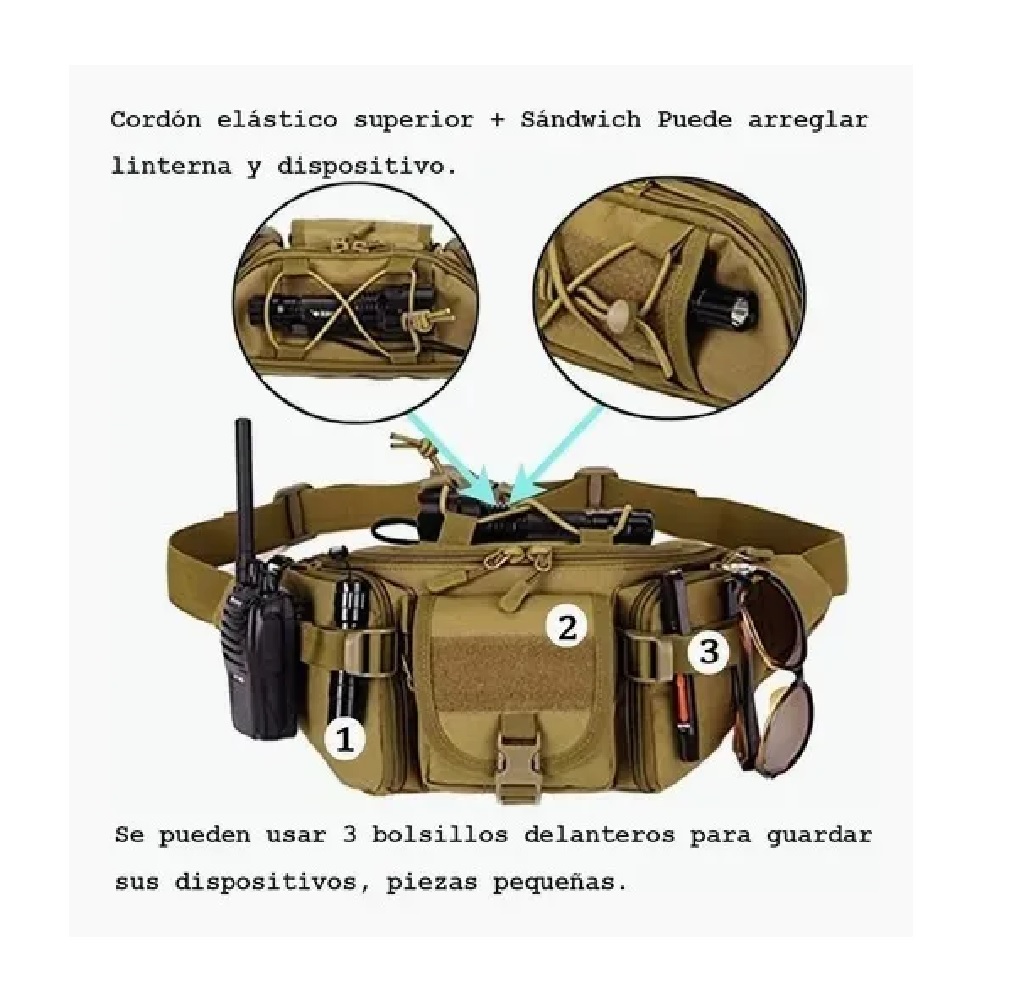Cangurera Tactica Militar Impermeable Multifunción Durable