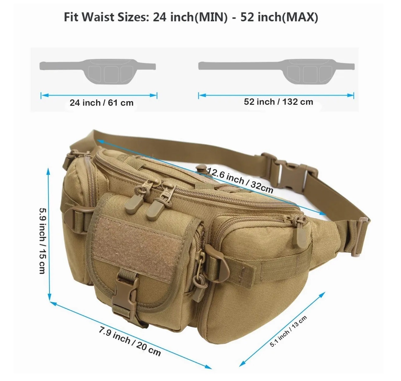 Cangurera Tactica Militar Impermeable Multifunción Durable