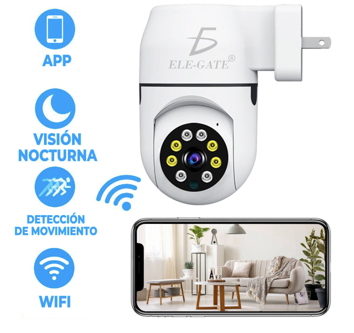 Cámara De Seguridad Inalámbrica Con Enchufe 1080p Wifi 2.4G