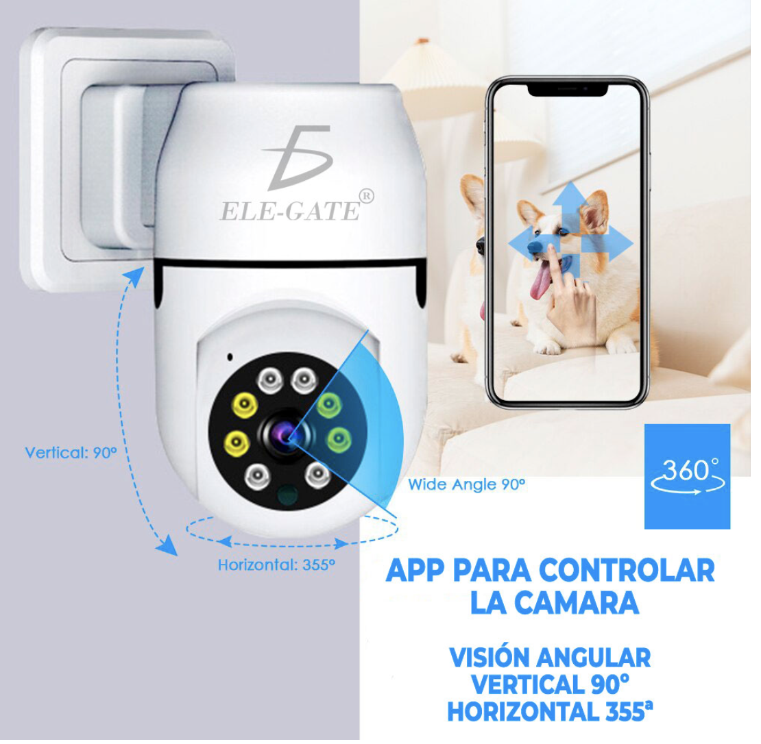Cámara De Seguridad Inalámbrica Con Enchufe 1080p Wifi 2.4G