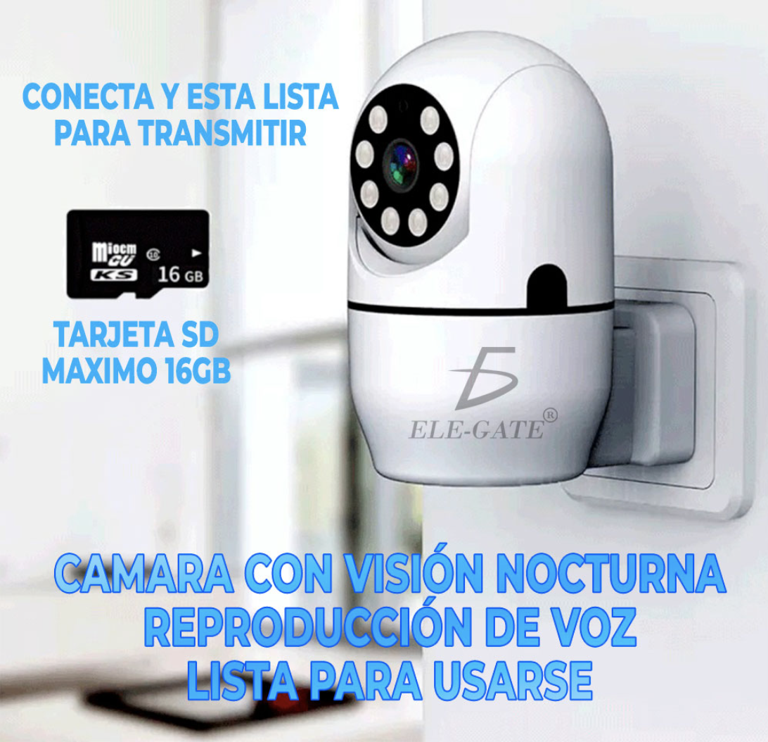 Cámara De Seguridad Inalámbrica Con Enchufe 1080p Wifi 2.4G