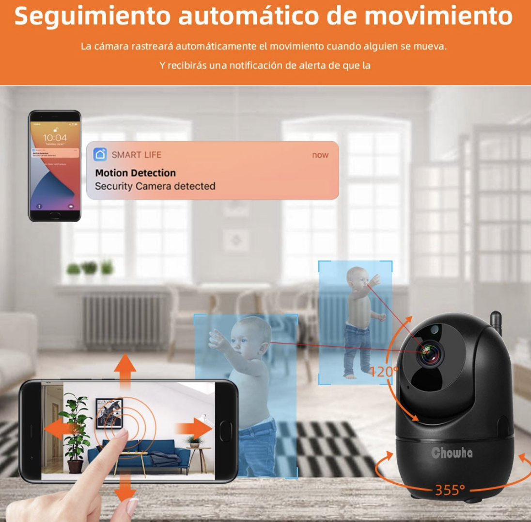 Cámara De Seguridad Ip 5g Wifi 1080p Ptz Vigilancia con Alexa