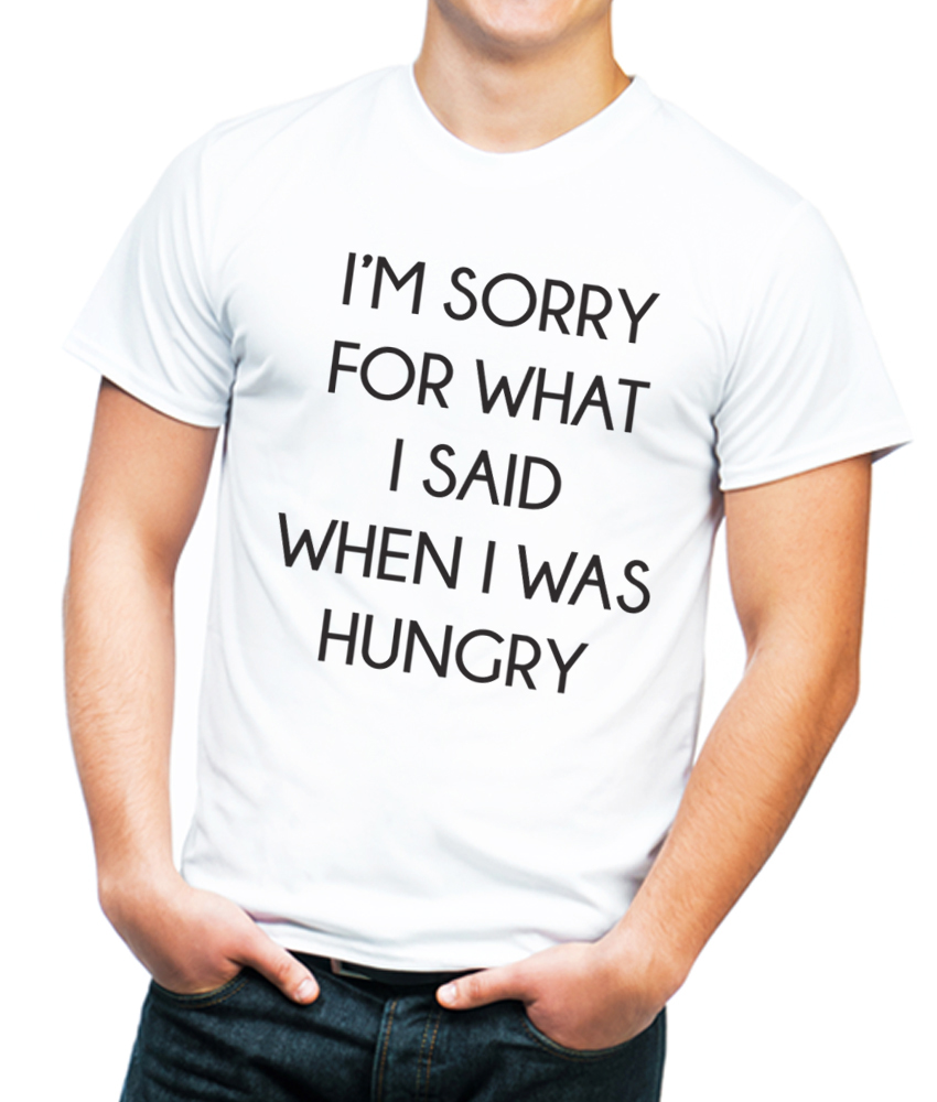 Playera para Hombre Divertida Tengo Hambre