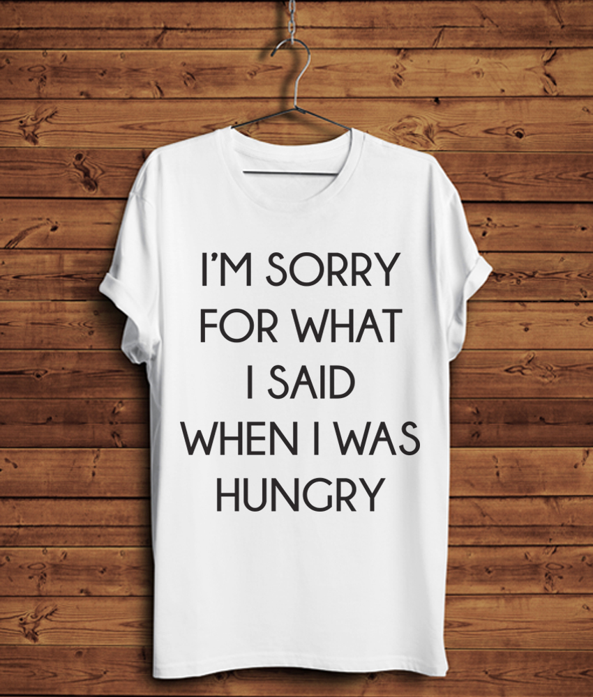 Playera para Hombre Divertida Tengo Hambre