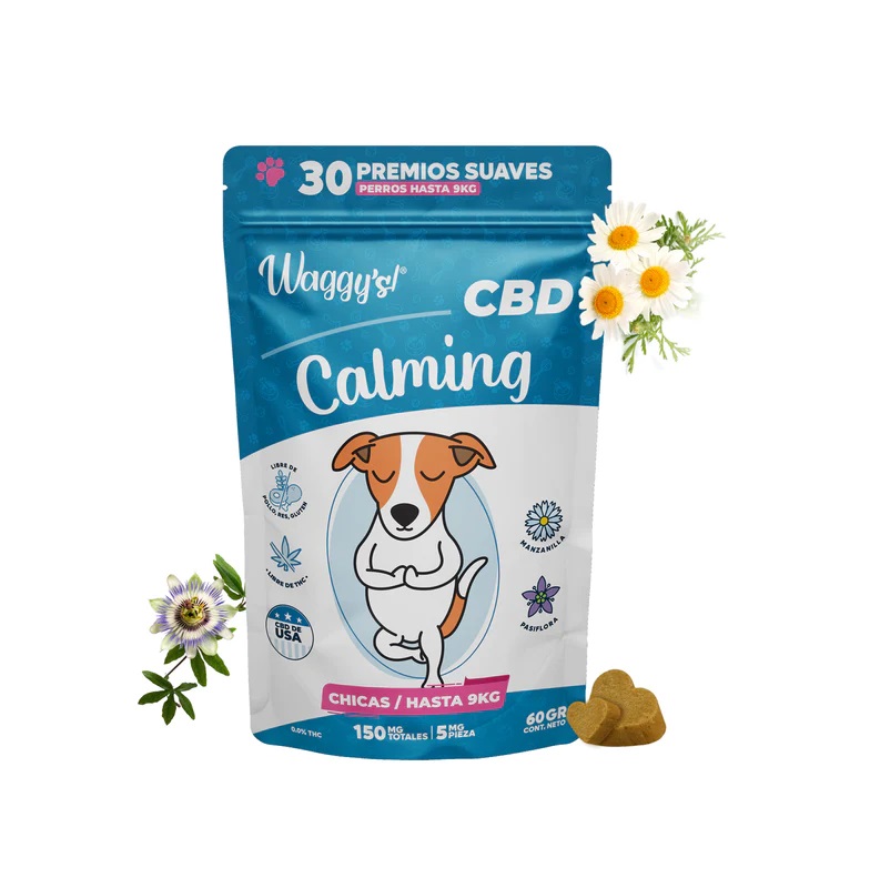 Waggy's premios suaves de pollo antiestres calming para perro talla chica 60gr