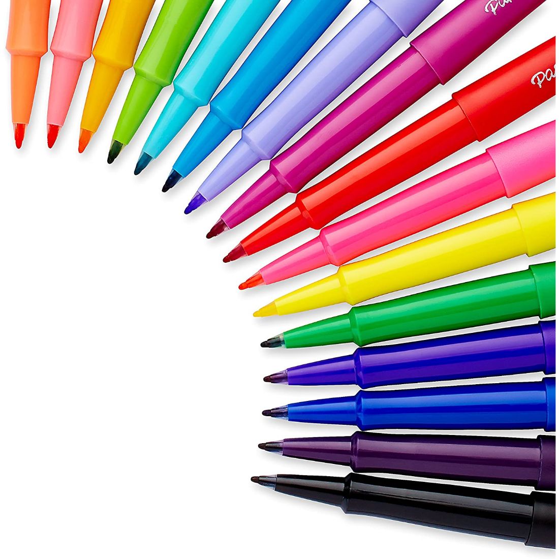 Paper Mate Flair Marcadores con punta de fieltro, varios colores, Variados, 16-Count