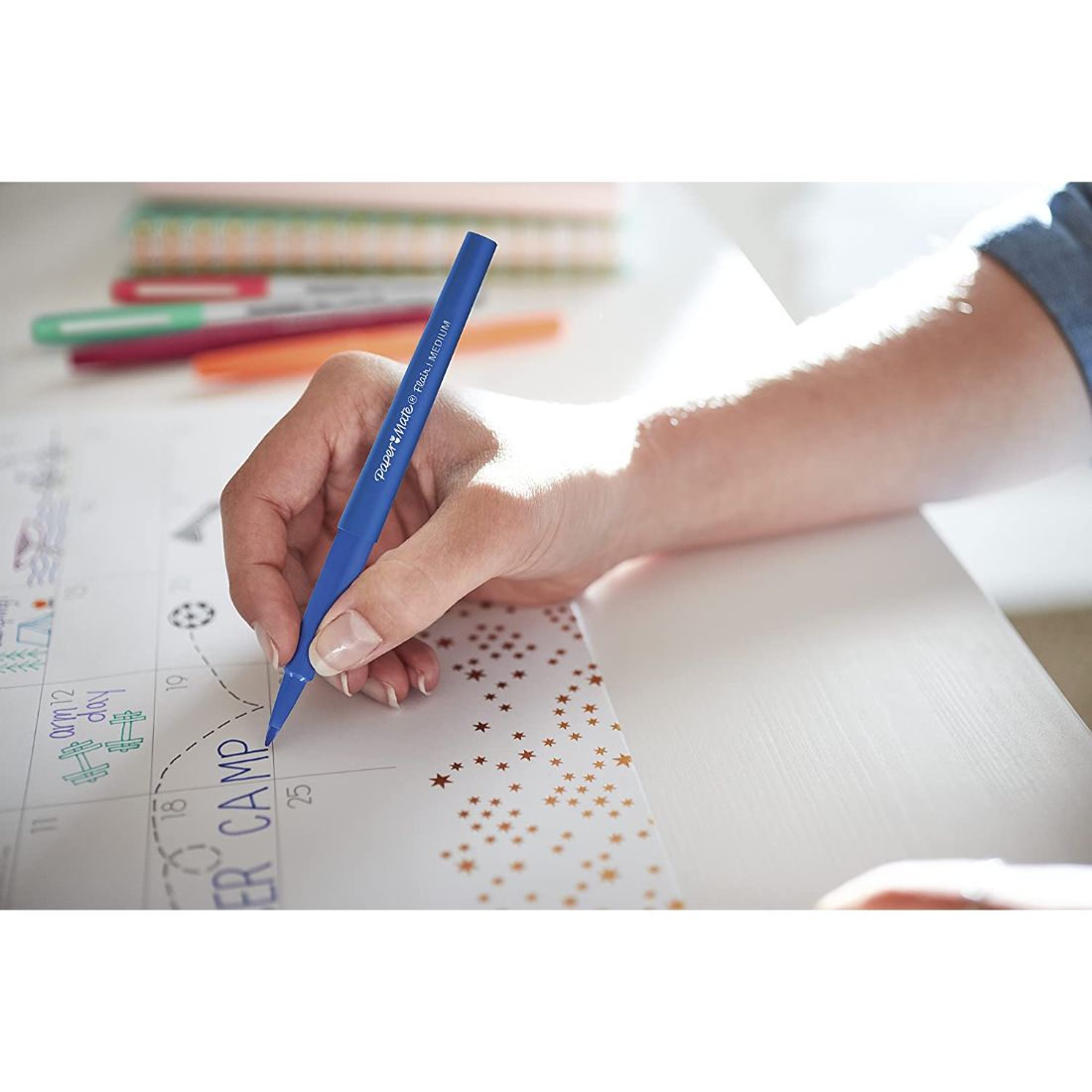 Paper Mate Flair Marcadores con punta de fieltro, varios colores, Variados, 16-Count