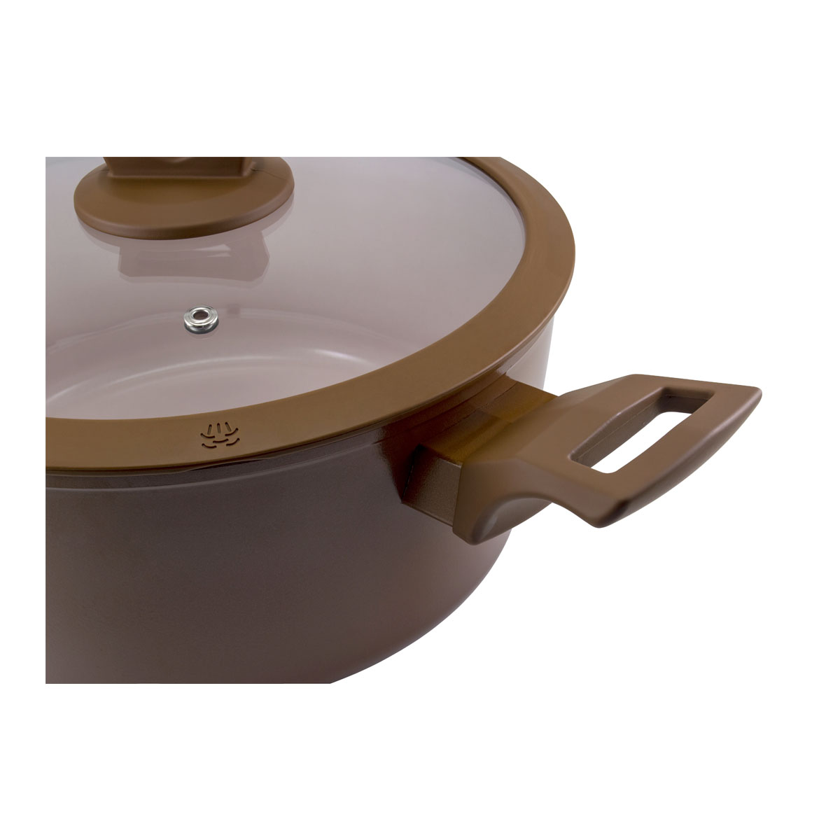 Batería de Cocina de Aluminio con Base de Inducción Alfa Café CO-85615