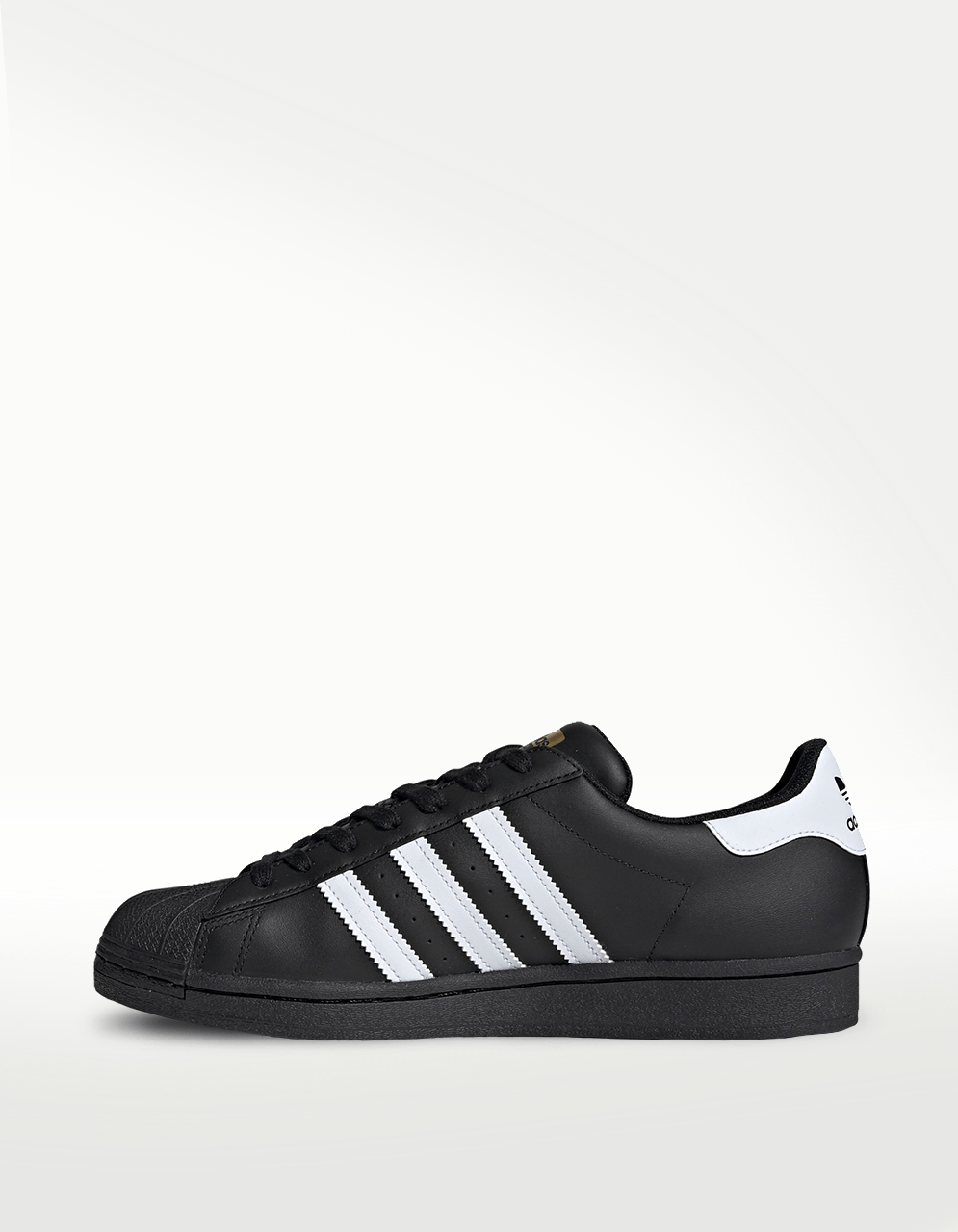 TENIS ADIDAS SUPERSTAR FOUNDATION NEGRO CON FRANJAS BLANCAS (EG4959Y EF5398)