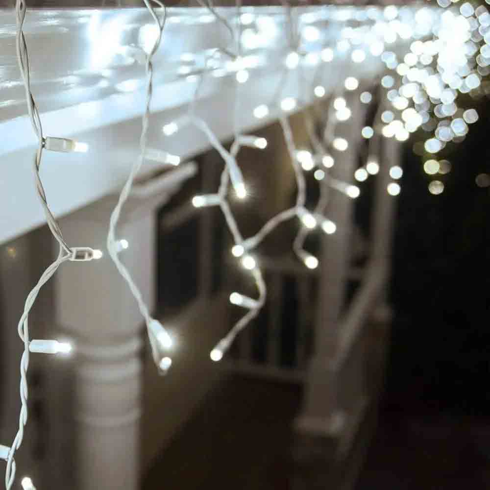 Cascada de Luces Navideñas Led 200 Focos Luz Blanca brillante
