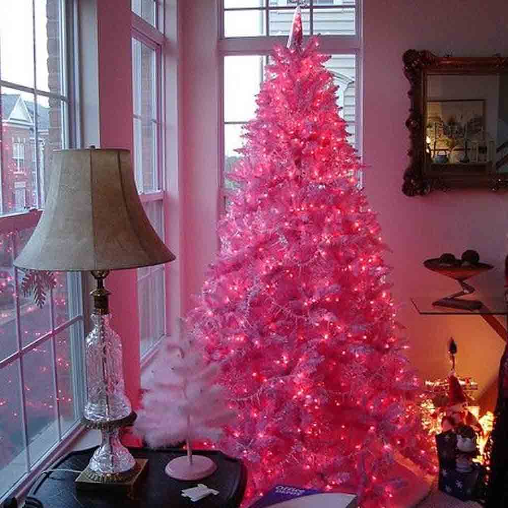 Serie de Luces Navideñas Led 300 Focos Luz Rosa brillante