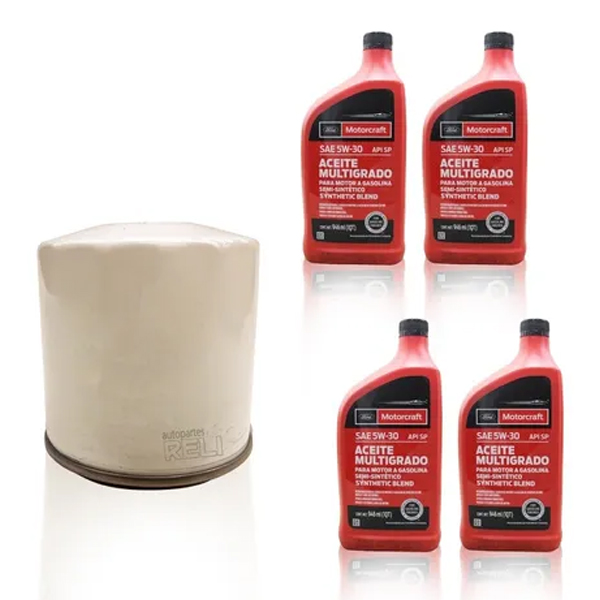 Kit Cambio Aceite Ford Figo 1.5 5w30 Motorcraft