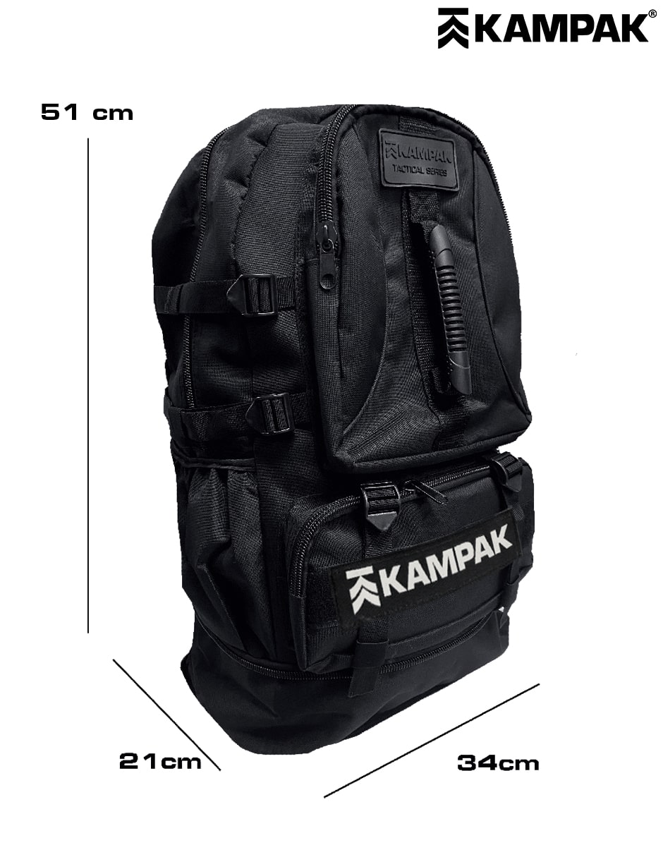 Super Mochila Tactica Kampak Mr04 Expandible Multiusos Grand