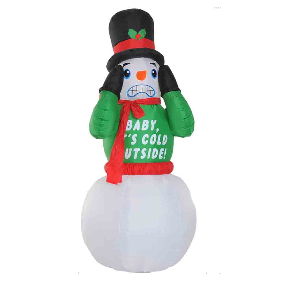 Inflable Navideño Muñeco de Nieve con movimiento Alto 1.85 m con Luz led integrada Kyuden Home