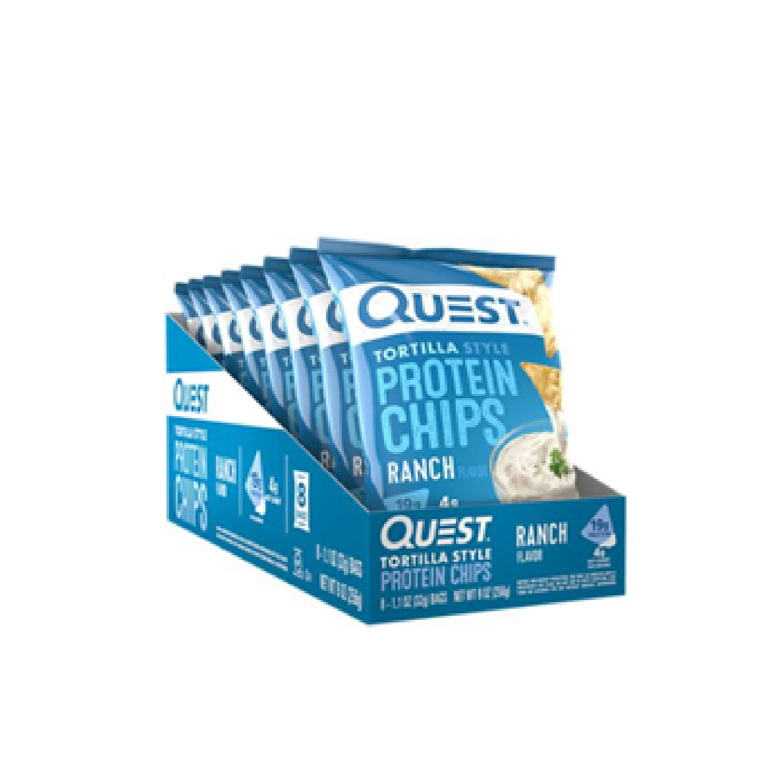 Quest Tortilla Style Protein Chips - Ranch (8 bolsas)