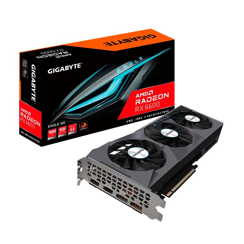 Tarjeta de Video Gigabyte RX6600 Eagle 8G 128Bit GV-R66Eagle-8Gd.