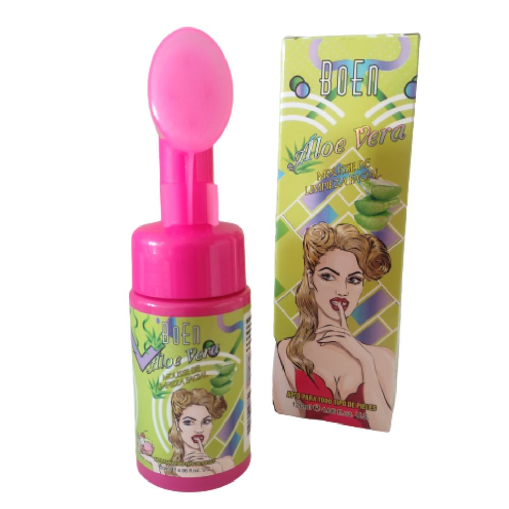 BOEN Mousse Limpiador Facial de Aloe Vera Hidratante  Todo tipo de Piel