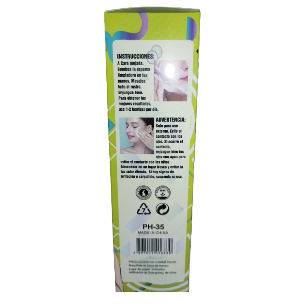 BOEN Mousse Limpiador Facial de Aloe Vera Hidratante  Todo tipo de Piel