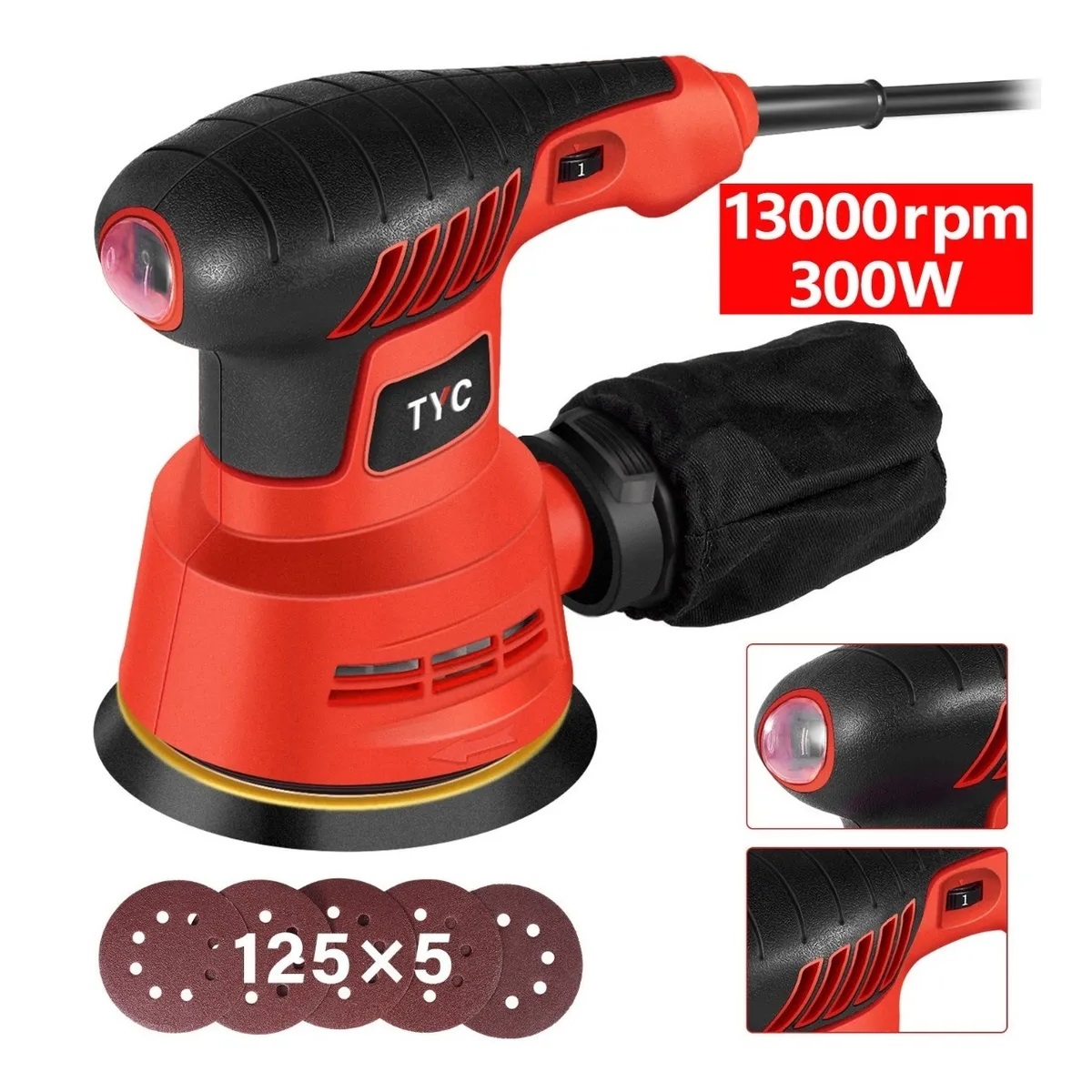 Lijadora Profesional Roto Orbital 50hz/60hz 300w 110v