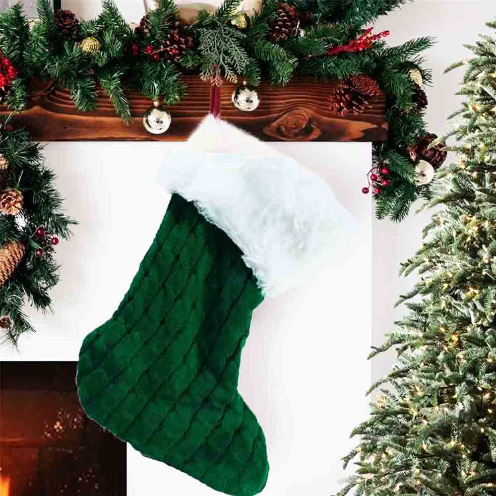 Botas Tejidas navideñas