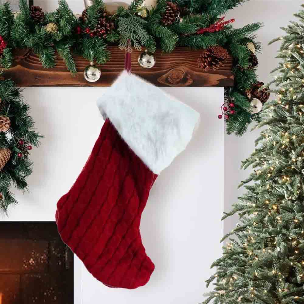 Botas Tejidas navideñas