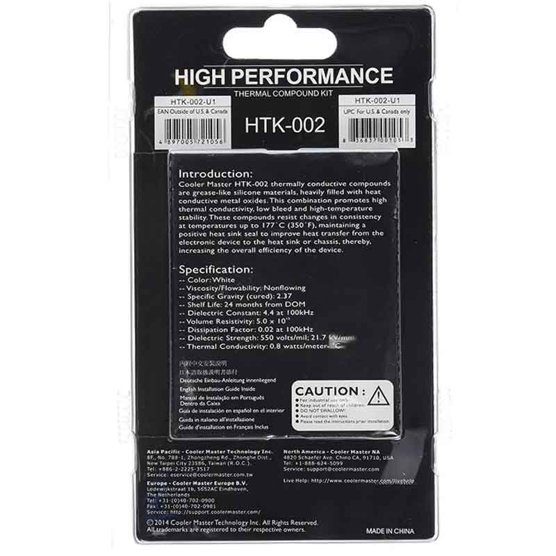Pasta Termica Cooler Master High Performance Htk-002-u1